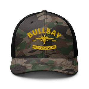 Down Palm Logo Camo Trucker - Bullbay Brand