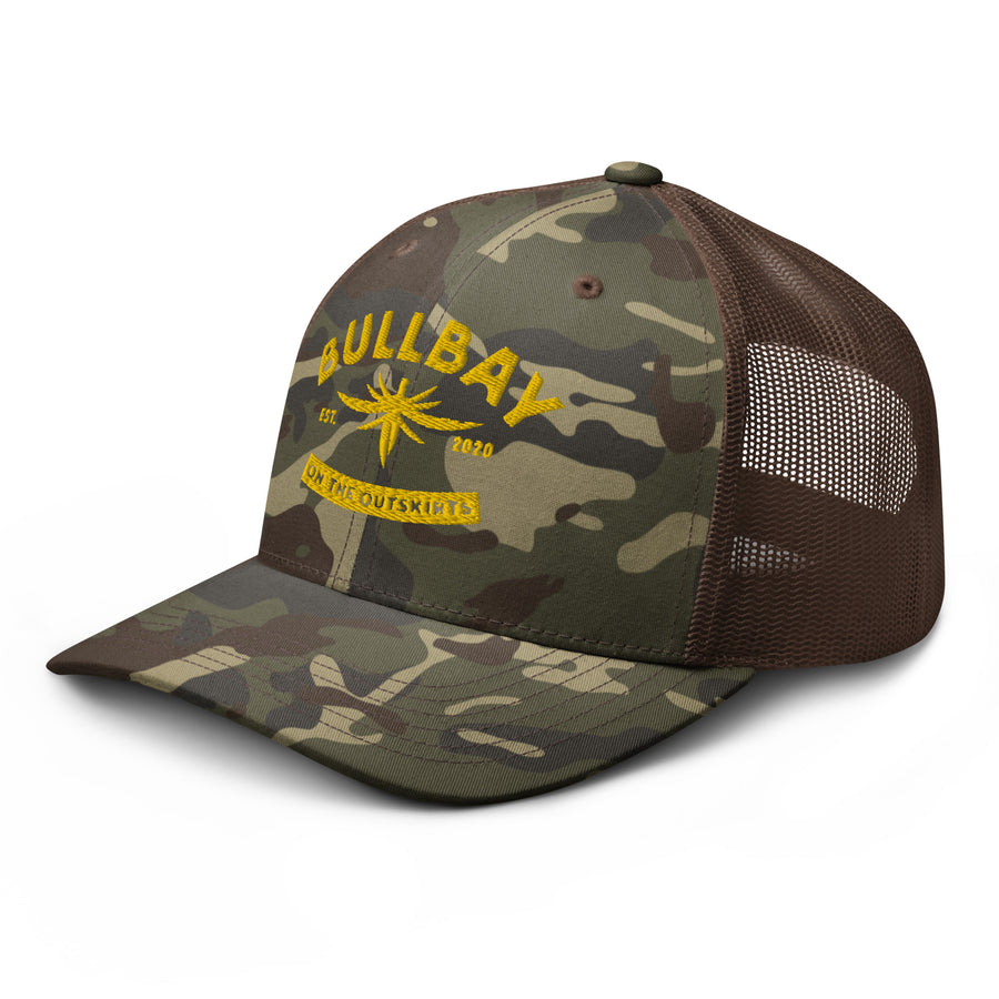 Down Palm Logo Camo Trucker - Bullbay Brand