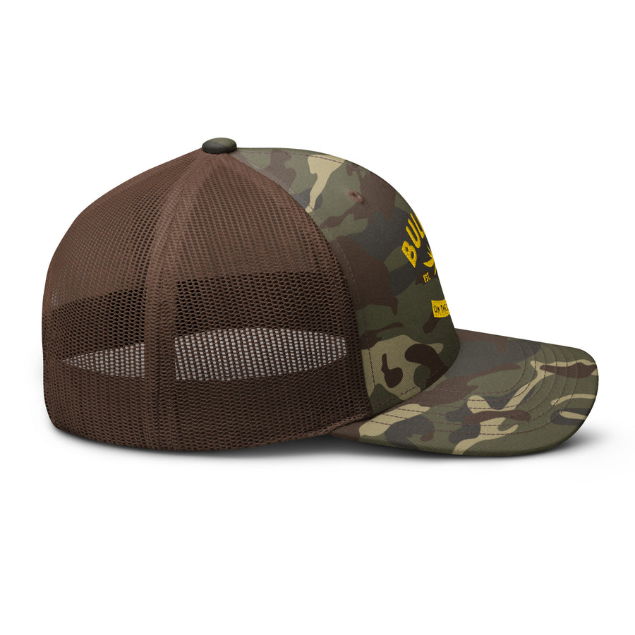 Down Palm Logo Camo Trucker - Bullbay Brand