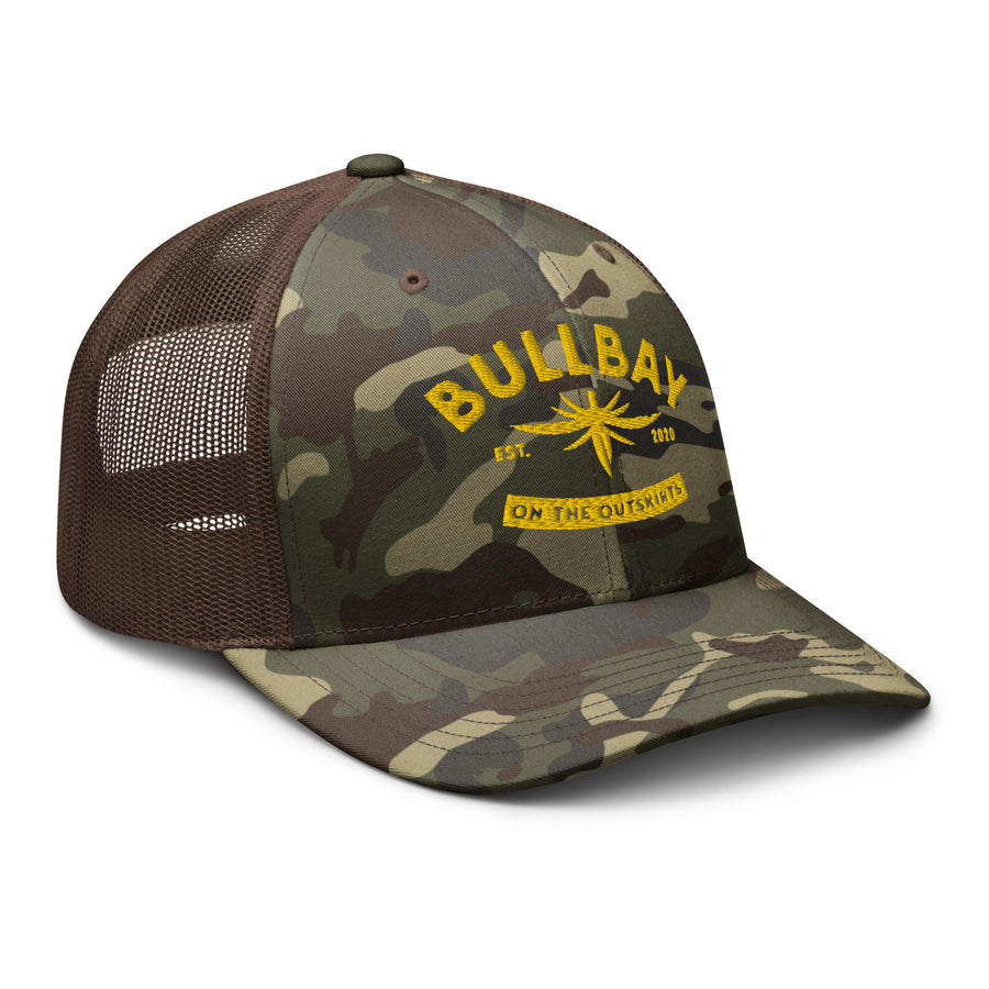 Down Palm Logo Camo Trucker - Bullbay Brand