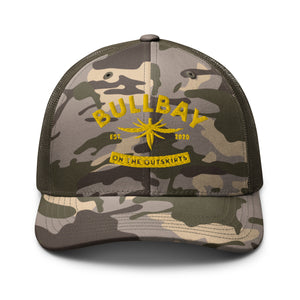 Down Palm Logo Camo Trucker - Bullbay Brand