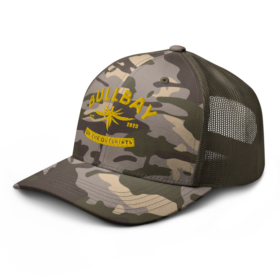 Down Palm Logo Camo Trucker - Bullbay Brand