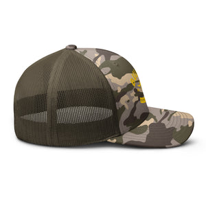 Down Palm Logo Camo Trucker - Bullbay Brand