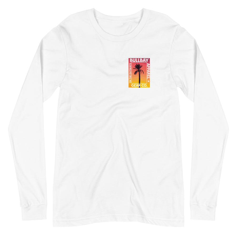 Bullbay Sunset Palm Long Sleeve Tee - Bullbay Brand